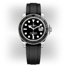 Rolex 226659 Yacht-Master 42 White Gold Black Oysterflex Strap
