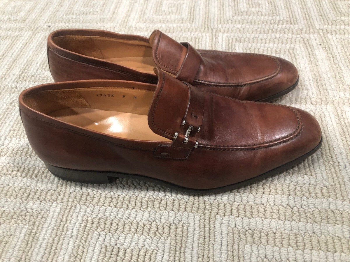 Magnanni Leather Penny Loafers Men’s Size 9M – Burnished Brown Slip-On Matlin V Men main image 4