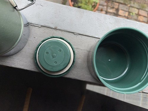 Vintage Aladdin Stanley Thermos Bottle 24oz Wide Mouth A-1350B Green - Picture 19 of 24