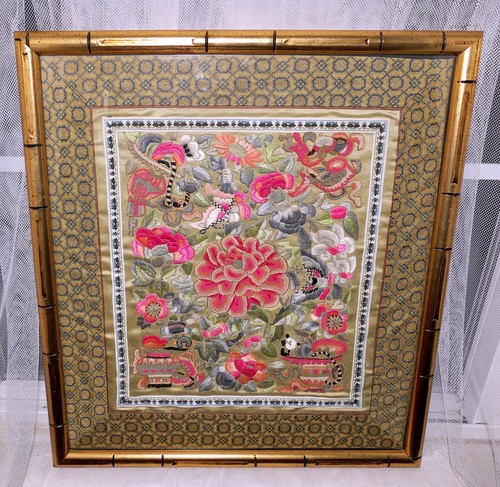 ANTQ Chinese SUZHOW Su Xiu 蘇繡 Padded Embroidery Forbidden Stitch Textile Panel - Picture 14 of 20