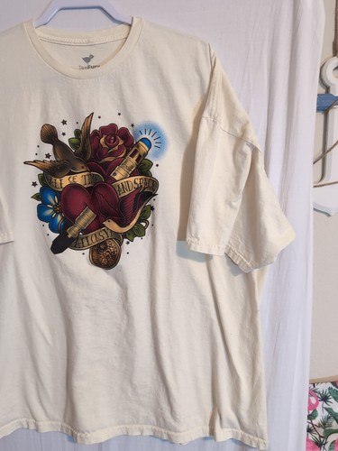 Camicia TEE Fury uomo 3XL girocollo manica corta arte astratta davanti grafica moderna - Foto 2 di 6
