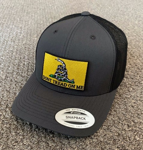 Don't Tread on Me Flag Hat Gadsden SnapBack Trucker Mesh Handcrafted in Florida - Picture 12 of 13