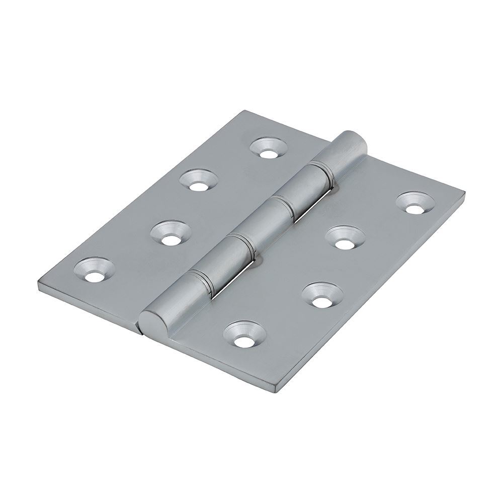 Timco -Cerniere inox doppia rondella - Ottone - Cromo satinato - 102 x 75 - 2 pz