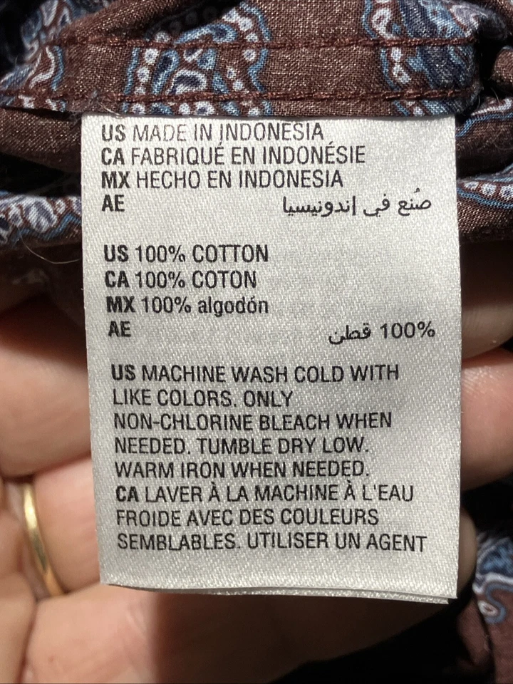 BAR III 3 Púrpura Paisley Calce Ajustado Elástico. ¡Cien% Algodón Vintage Años 70!! Foto 4 de 4