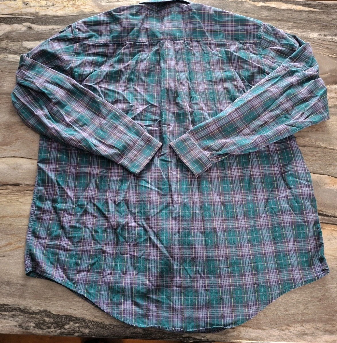 Vintage Patagonia Button Up Plaid Cotton Shirt - Size Men's XL Made In Portugal  thumbnail 2