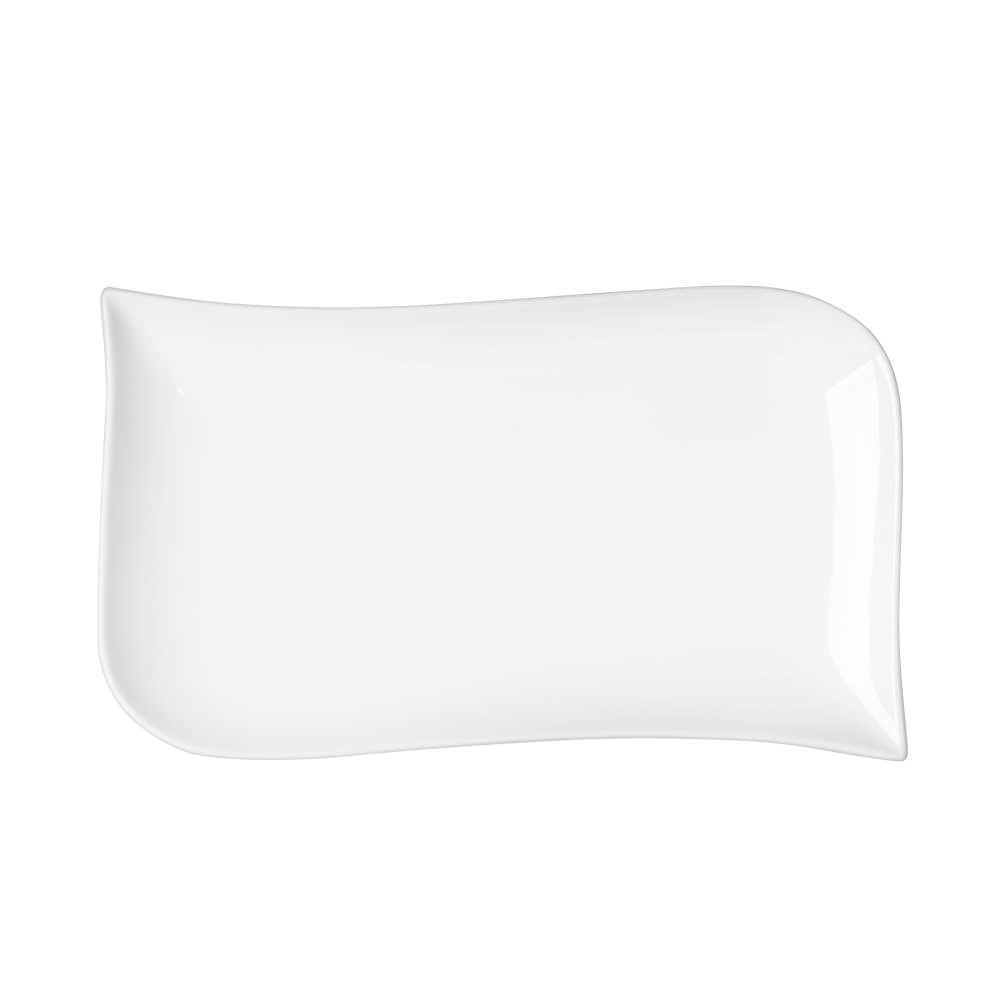 Assiette Melody en porcelaine lot de 6 pièces rectangulaires 20x12 cm