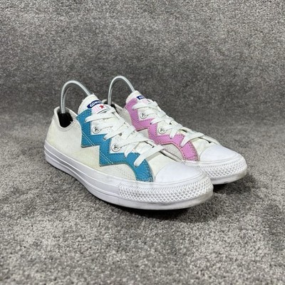 Converse Chuck Taylor All Star VLTG Low Women s Size 7.5 White Blue Pink Shoes