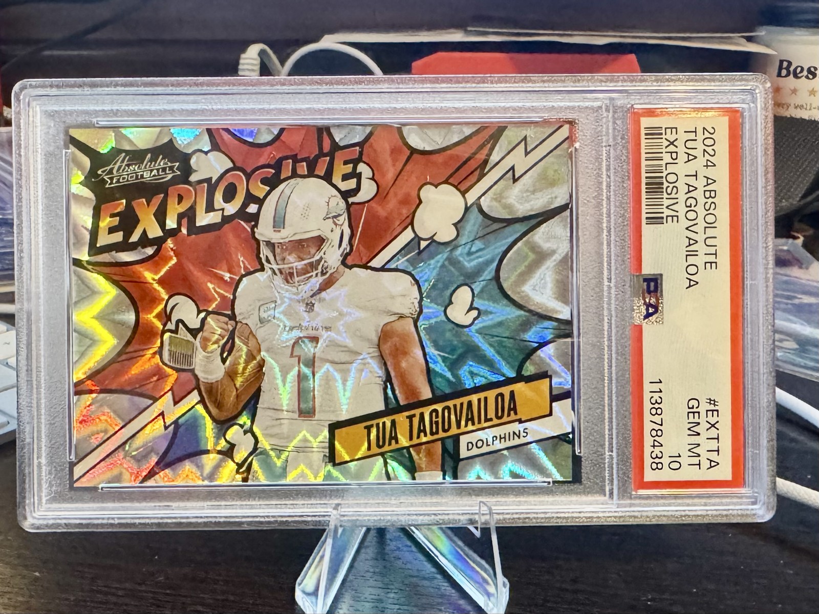 2024 Panini Absolute - Explosive Tua Tagovailoa #EX-TTA PSA 10
