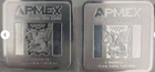 APMEX Silver Bar 1 oz Fine .999 Troy Ounce, Protective Plastic Case (2)