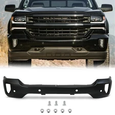 For 2016-2018 Chevy Silverado 1500 Front Bumper Face Bar Black W/ Sensor Holes