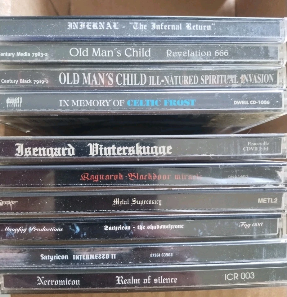 Black Metal Cd Lot Of Ten Satyricon Old Mans Child Isengard  - Imagem 3 de 3