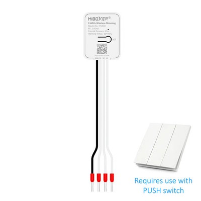 Miboxer PUSH2 2.4GHz Wireless Dual Push LED Controller | RGB CCT