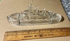Vintage 1940 s Clear Glass Candy Container WW...