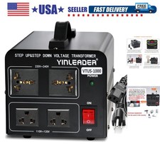 1000W Voltage Converter Transformer110V to 220V OR 220V to 110V 1000 Watt Ste...