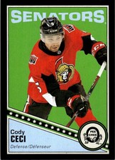 2019-20 O-Pee-Chee Retro Black Border Cody Ceci 071/100 Ottawa Senators #97