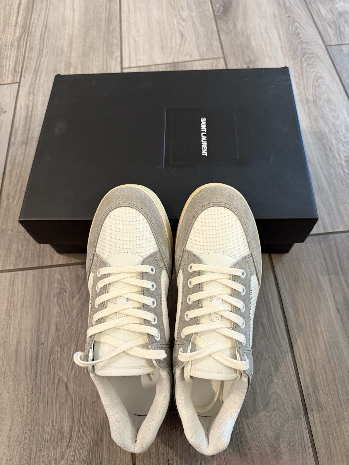 Sneakers Saint Laurent uomo bicolore SL 61 taglia 9 (42) punta tonda bassa stringate