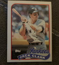 Topps 1989 Jack Clark #410 New York Yankees Base Set MLB Baseball Card