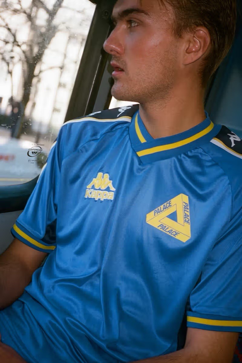 Palace x Kappa Jersey Blue/Black/Yellow Size Large | eBay