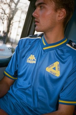 Palace x Kappa Jersey Blue/Black/Yellow Size Large | eBay