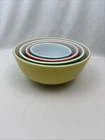 Vintage Pyrex Primary Colors Nesting Bowls Set Of 4 Red Yellow Green Blue