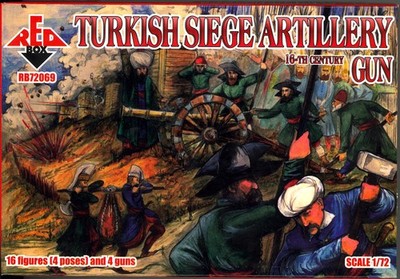 Red Box Models 1/72 TURKISH SIEGE ARTILLERY GUN 16th Century Figure Set