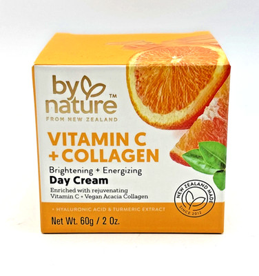 By Nature Vitamin C + Collagen Day Cream 2 oz / 60g New in Original Packaging