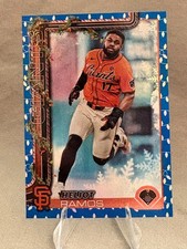 2025 Topps Holiday Heliot Ramos Metallic Blue Lights #H129 SF Giants