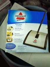 Bissell Natural Sweep Carpet & Floor Manual Light Sweeper Dual Rotating Brushes