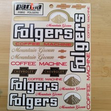 Parma 10612 Folgers Decal Sticker Sheet Vintage RC 1/10th scale