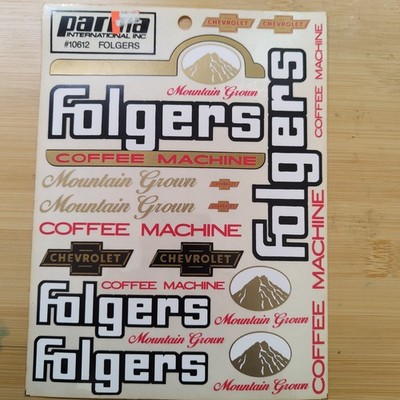 Parma #10612 Folgers Decal Sticker Sheet Vintage RC 1/10th scale