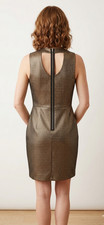 Sugarhill Shift Dress Sz 10 Taffeta Jacquard Cocktail Party New Quiet Luxury New