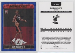 2017-18 Panini NBA Hoops Blue Checkerboard /75 Bam Adebayo #264 Rookie RC