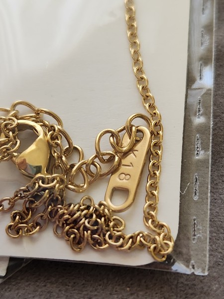 Alternate view of 18k Gold Plated Venus 1990 Rectangular Pendant Necklace 16-18