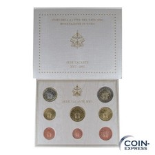 VATIKAN Euro KMS Kursmünzensatz 2005 Sede Vacante 2 Euro bis 1 Cent im Folder