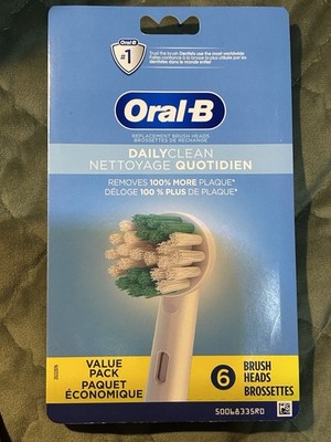 Oral-B Daily Clean Electric Toothbrush Replacement Brush Heads Refill, 6 Count
