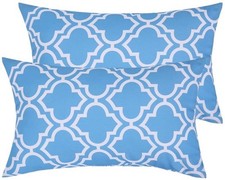 Poise3EHome Outdoor Lumbar Pillow Covers 12x20 Set of 2