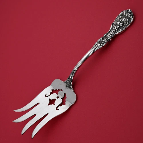 Rare Sterling Silver Reed & Barton Francis I Pierced Beef Serving Fork No Mono