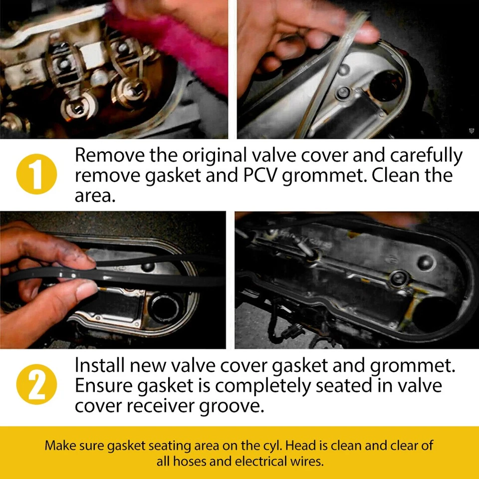 Junta de cubierta de válvula VS50608R compatible con Nissan Murano 2003-2007 3,5 L V6 GAS DOHC EA Foto 3 de 4