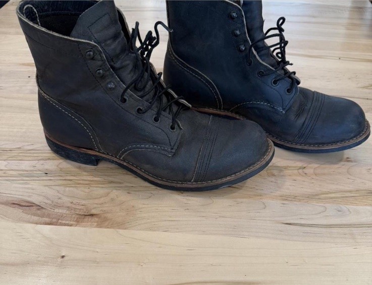 Red Wings Iron Rangers 8086 Rough & Tough Charcoal Leather 10.5 D | eBay