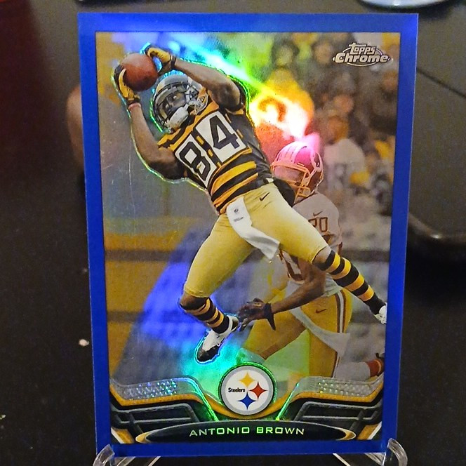 Topps 2013 Chrome Antonio Brown Pittsburgh Steelers #122 Blue Refractor /199