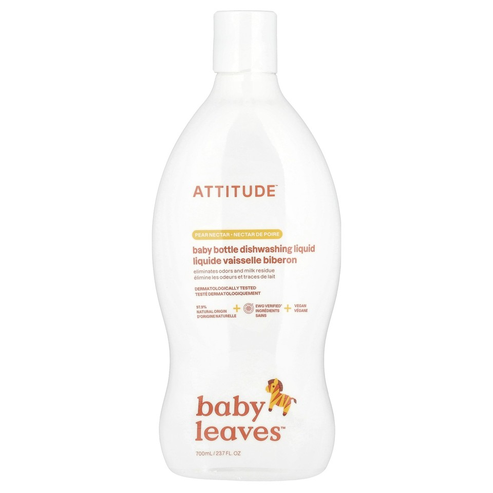 Baby Leaves™,  Baby Bottle Dishwashing Liquid, Pear Nectar, 23.7 fl oz (700 ml)
