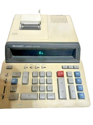 Sharp Compet QS-2760A Desktop Printing Calculator Electric Works Vintage 