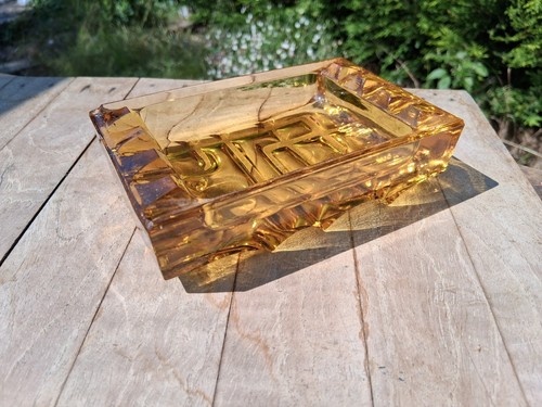 Vintage Amber Sklo Union Vladislav Urbanlass Ashtray FREE P&P - Picture 9 of 11