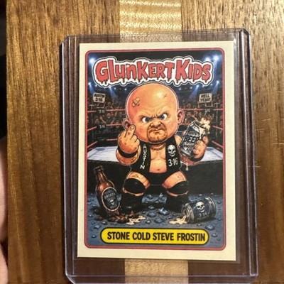Glunkert Kids Stone Cold Steve Frostin WWE Gpk Parody Art Card Austin