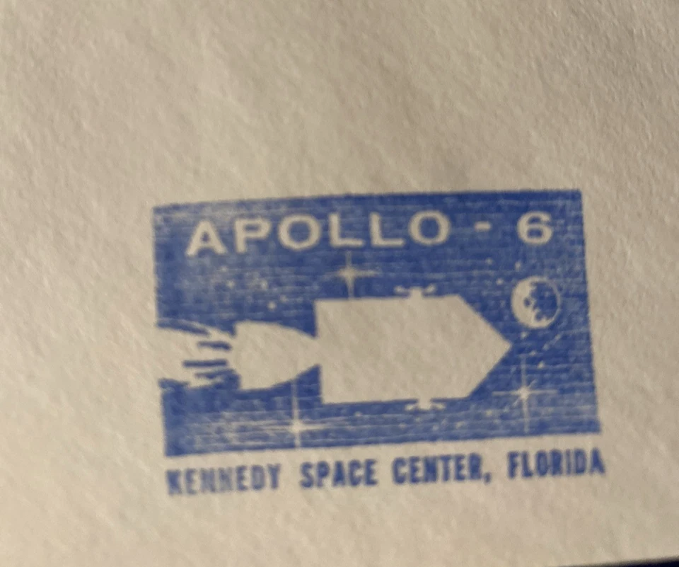 APOLLO 6 Launch With NASA Official NASA BLUE Cachet  ; KSC APRIL 4, 1968 - Image 4 of 4