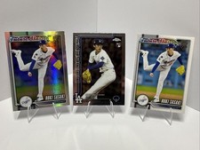(3) Roki Sasaki Topps Cards. (Chrome RC, Future Stars Base & Refractor)