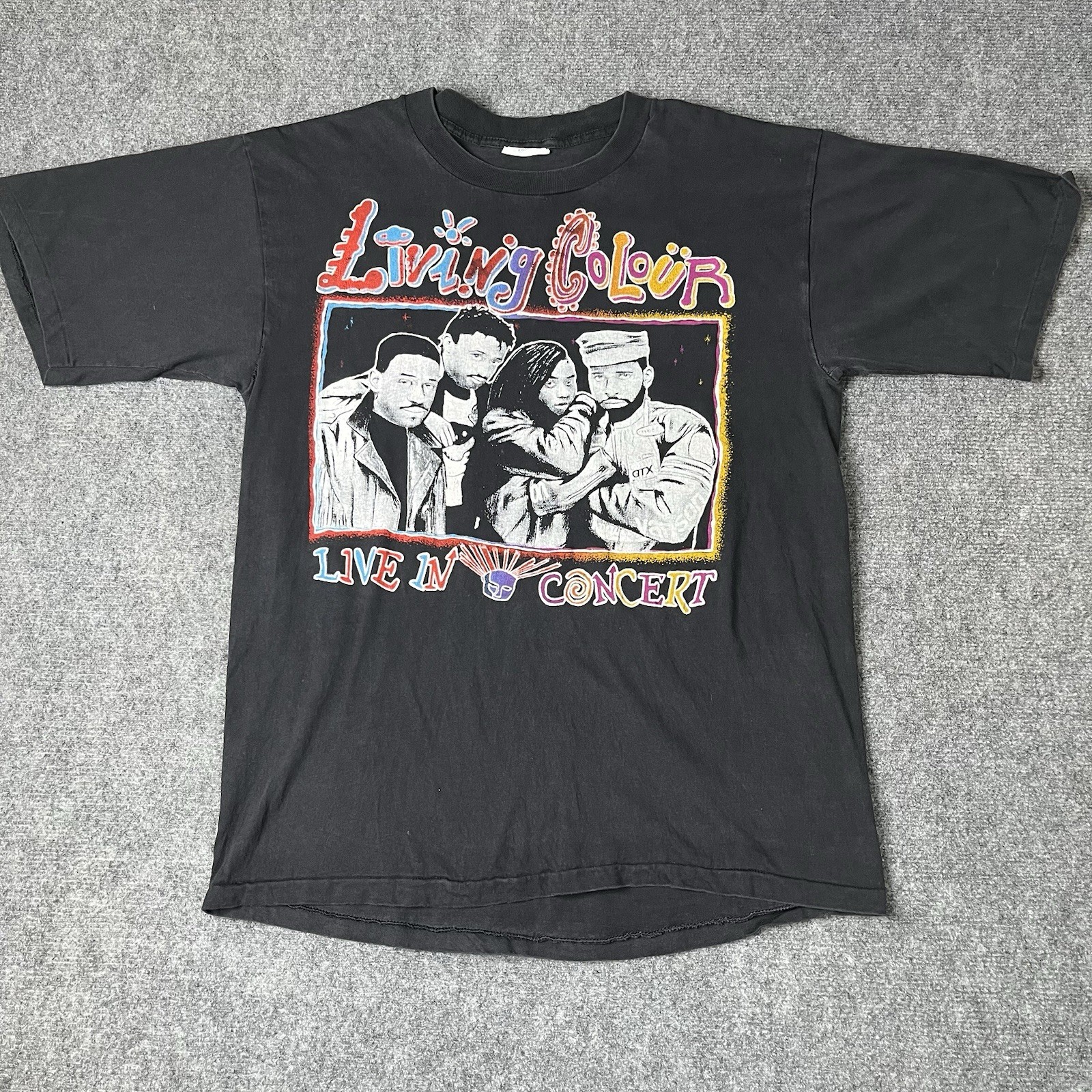 s Living Colour Rock 1980s vintage concert t-shirt, vintage, size XL, single stitch, A condition