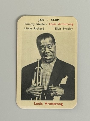 1953 ~Louis Armstrong~Maple Leaf Gum Trading Card ~Jazz Stars ~RARE