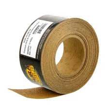 Dura-Gold 40 Grit Gold Longboard Sandpaper Roll 2-3/4" Wide, 12yds, Hook & Loop