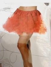 Underwraps Red Tutu Skirt Sheer Tulle One Size Ruffle Two Layered Halloween